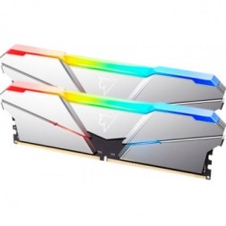 Модуль памяти Netac Shadow RGB, NTSRD5P48DP-16S, DDR5 DIMM, 8Gbx2, 4800Mhz, C40, Silver