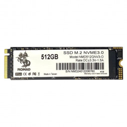 Твердотельный накопитель 512GB SSD NOMAD M.2 2280 PCIe3.0 NVMe R2840MB/s W1360MB/s NMD512GNV3-O