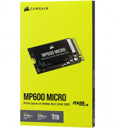 Твердотельный накопитель SSD M.2 PCIe 1 TB Corsair MP600 Micro, CSSD-F1000GBMP600MCR, PCIe 4.0 x4, N