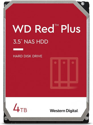 Жесткий диск для NAS систем HDD 4Tb Western Digital RED Plus SATA 6Gb/s 3.5&quot; 256Mb 5400rpm WD40EFPX