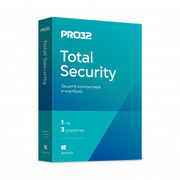 Антивирус Pro32 Total Security, PRO32-PTS-NS(BOX)-1-3 KZ, подписка на 1 год на 3 ПК, box