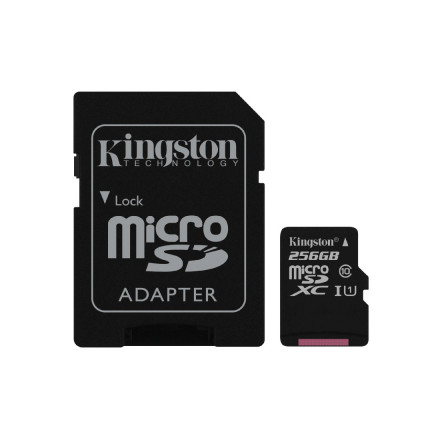 Карта памяти Kingston SDCS/256GB Class 10 256GB + адаптер