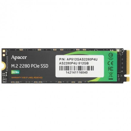Твердотельный накопитель SSD M.2 512 GB Apacer AS2280P4U, AP512GAS2280P4U-1, PCIe 3.0 x4