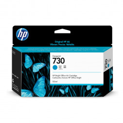 Картридж HP P2V62A 730 Cyan Ink for DesignJet T1700, 130 ml.
