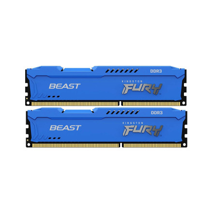 Комплект модулей памяти Kingston Fury Beast Blue KF316C10BK2/16 DDR3 16GB (Kit 2x8GB) 1600MHz