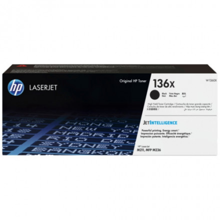 Тонер картридж HP W1360X 136X Black LaserJet for LaserJet M211/M236, 2600 pages