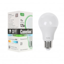 Эл. лампа светодиодная Camelion LED15-A60/845/E27, Холодный