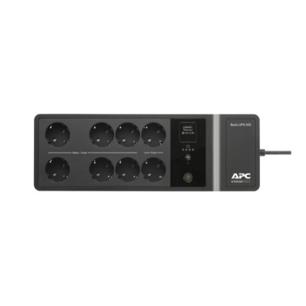 UPS APC/BE650G2-GR/230V/1 USB charging port, 8 Schuko/CEE7/7 outlets (2 surge)/Back-UPS/650 VА/400 W
