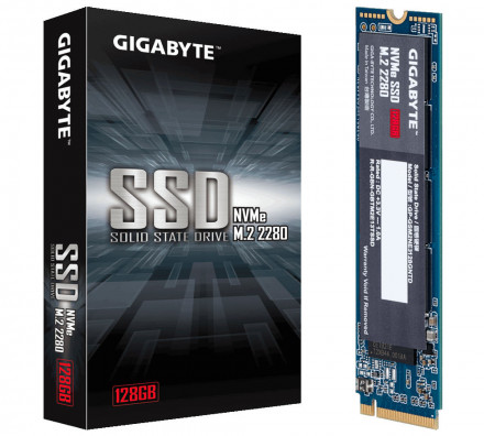 Твердотельный накопитель 128GB SSD Gigabyte, Форм-Фактор: M.2 2280 Интерфейс: PCI-Express 3.0 x4, NV