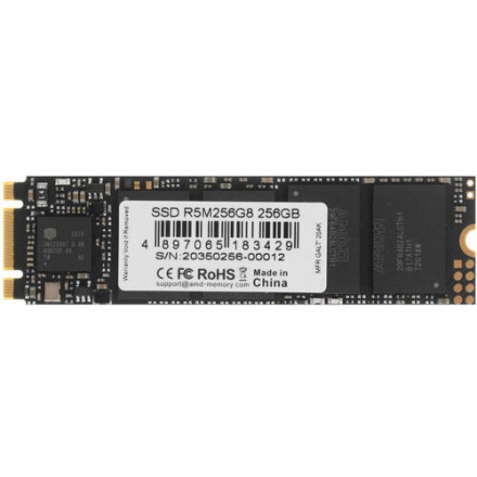 Твердотельный накопитель SSD M.2 SATA 256 GB AMD Radeon R5, R5M256G8, SATA 6Gb/s
