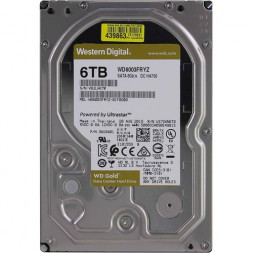 Жесткий диск повышенной надежности HDD6Tb Western Digital GOLD WD6003FRYZ SATA3 3,5&quot; 7200rpm 256Mb