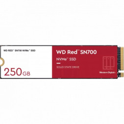 Твердотельный накопитель 250GB SSD WD RED SN700 NVMe M.2 PCI-E R3100Mb/s, W1600MB/s WDS250G1R0C