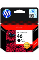 Картридж HP CZ637AE Black Ink Advantage №46 for DeskJet  2020hc/2520hc, up to 1500 pages.