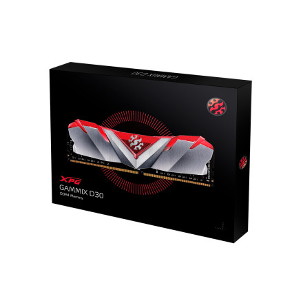 DIMM DDR4  8 GB &lt;3600MHz&gt; ADATA XPG GAMMIX D30, AX4U36008G18I-SR30, CL16, red