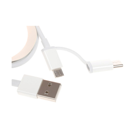 Интерфейсный кабель Xiaomi 30cm MICRO USB and Type-C Белый