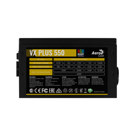 Блок питания Aerocool VX PLUS 550 RGB