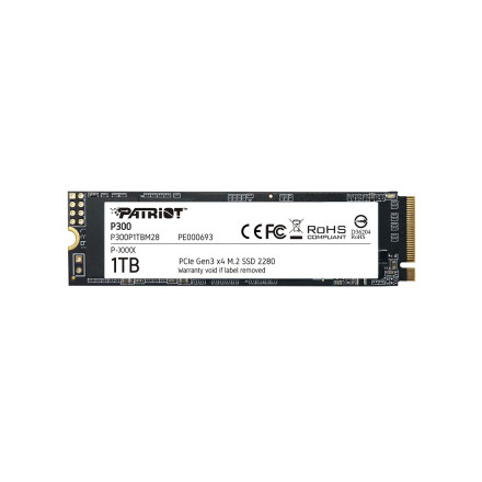 Твердотельный накопитель SSD M.2 1TB Patriot P300, P300P1TBM28, PCIe Gen3 x4