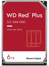 HDD SATA 6000 GB Western Digital Red Plus, WD60EFPX, 5400rpm, 64MB cache, SATA 6 Gb/s