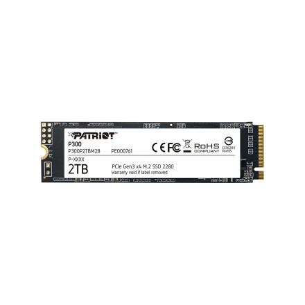Твердотельный накопитель SSD M.2 2TB Patriot P300, P300P2TBM28, PCIe Gen3 x4
