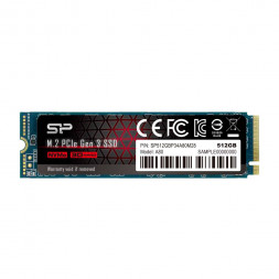 Твердотельный накопитель SSD  512 GB Silicon Power A80, SP512GBP34A80M28, NVMe
