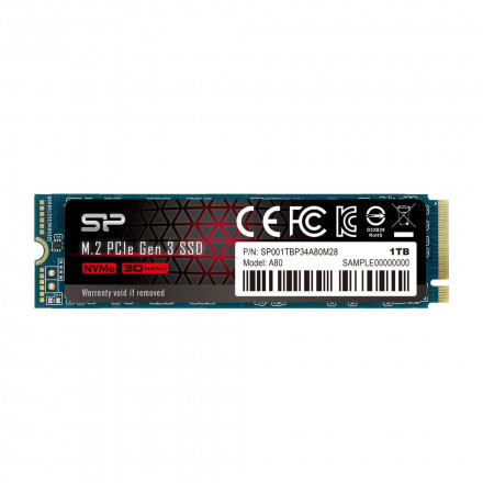 Твердотельный накопитель SSD 1 TB Silicon Power A80, SP001TBP34A80M28, NVMe