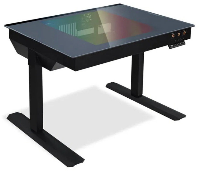 Корпус-стол Lian Li DK-04F, RGB-Led подсветка, E-ATX/ATX/M-ATX, 8x3.5 .