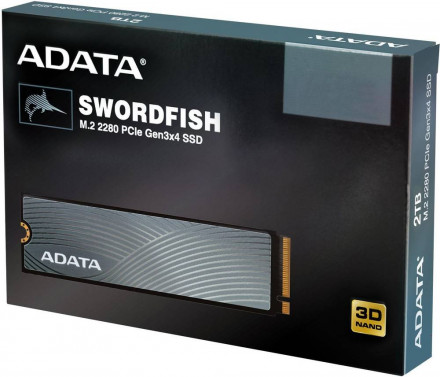 Твердотельный накопитель SSD M.2 2 TB ADATA SWORDFISH, ASWORDFISH-2T-C, PCIe 3.0 x4