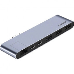 Конвертер UGREEN CM218 Dual USB-C 6-in-1 Multifunctional Converter, 50984