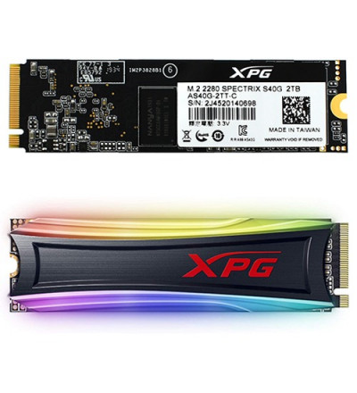 Твердотельный накопитель SSD M.2 2 TB ADATA XPG SPECTRIX S40G, AS40G-2TT-C, NVMe 1.3