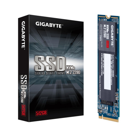 Твердотельный накопитель 512GB SSD Gigabyte M.2 2280 GP-GSM2NE3512GNTD PCIe Gen3x4 with NVMe, 1700/1550, IOPS 270/340K, MTBF 1.5M, 3D TLC, 800TBW, NVM