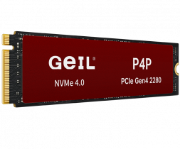 Твердотельный накопитель 512GB SSD GEIL P4P M.2 2280 PCIe Gen4x4 with NVMe 1.4, 3D NAND Flash, R7300MB/s, W6800MB/s P4PDC23C512A
