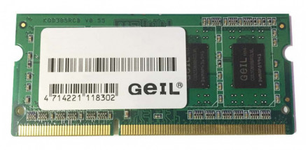 Оперативная память для ноутбука GEIL 8Gb DDR3 1333Mhz, GS38GB1333C9S