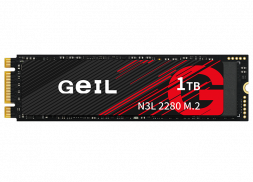 Твердотельный накопитель 1000GB SSD GEIL N3L M.2 2280, SATAIII 6.0Gb/s, 3D NAND Flash, 3.3V±5%, R500MB/s, W500MB/s N3LWK09I1TBD