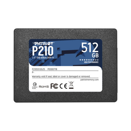 SSD Накопитель 512GB PATRIOT P210 SATA3, P210S512G25