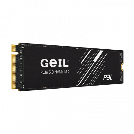 Твердотельный накопитель 1000GB SSD GEIL P3L M.2 2280 PCIe Gen3x4 with NVMe 1.3, 3D NAND Flash, 3.3V, R3500MB/s, W2700MB/s P3LFD16I1TBD