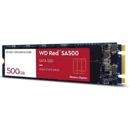 Твердотельный накопитель для NAS 500GB SSD WD RED SA500 3D NAND M.2 2280 SATA3 R560Mb/s, W530MB/s WDS500G1R0B.