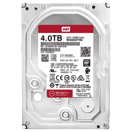 Жесткий диск HDD H3409:M3522WD Red Pro 4ТБ WD4003FFBX