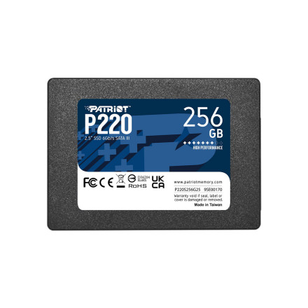 Твердотельный накопитель SSD 256 GB Patriot P220, P220S256G25, SATA 6Gb/s