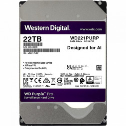 Жесткий диск HDD SATA 22000 GB Western Digital Purple, WD221PURP, 7200rpm, 521MB cache, SATA 6 Gb/s