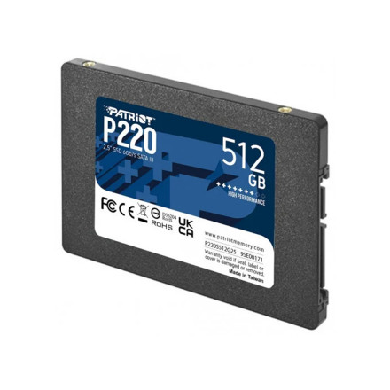 Твердотельный накопитель SSD 512 GB Patriot P220, P220S512G25, SATA 6Gb/s