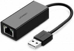 Конвертер сигнала UGREEN CR110 USB 2.0 10/100Mbps Ethernet Adapter (Black)