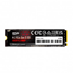 Твердотельный накопитель SSD M.2 250 GB Silicon Power UD80, SP250GBP34UD8005, PCIe 3.0 x4, NVMe 1.4