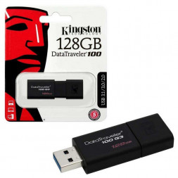 USB Флеш 128GB 3.0 Kingston DT100G3/128GB черный