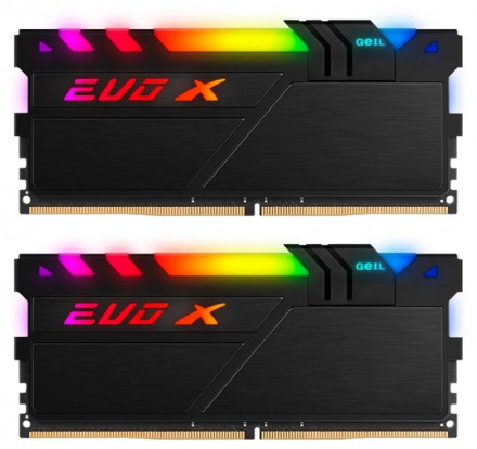 Оперативная память GEIL EVO X II Black 32GB Kit (2x16GB) DDR4 3200MHz, GEXSB432GB3200C16ADC