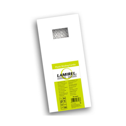 Пружина пластиковая Lamirel LA-78676, 16 мм. Цвет: белый, 100 шт