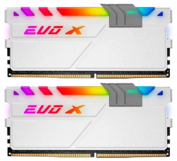 Оперативная память  32GB Kit (2x16GB) GEIL DDR4 PC4-25600 3200MHz EVO X II White с RGB подсветкой 16
