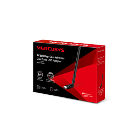 Mercusys MU6H Двухдиапазонный Wi-Fi USB адаптер высокого усиления AC650