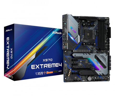 Материнская плата ASRock X570 EXTREME4, Socket AM4, AMD Premium X570, 4xDDR4 (4666+ OC)
