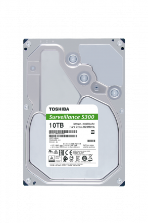 Жесткий диск HDD TOSHIBA S300 Surveillance 10ТБ HDWT31AUZSVA/HDETV10ZSA51F