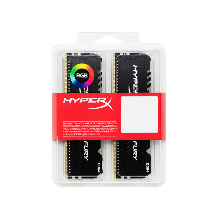 Комплект модулей памяти Kingston HyperX Fury RGB HX430C15FB3AK2/16 DDR4 16G (2x8G) 3000MHz
